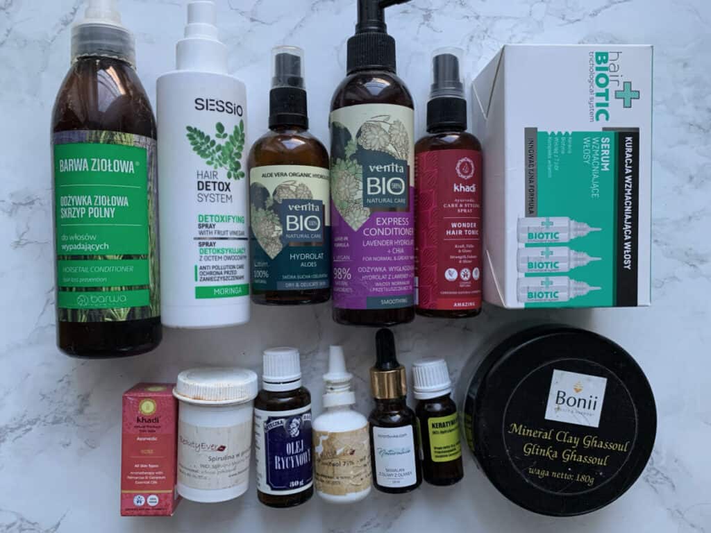 Hair empties from the year | 1. herbs, rubs, liquid conditioners, peels