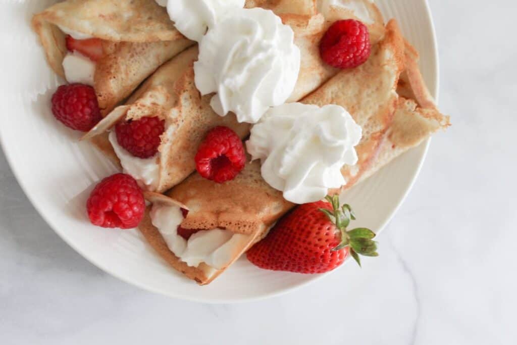 Fit rice pancakes "raspberry cheesecake with almonds" without gluten