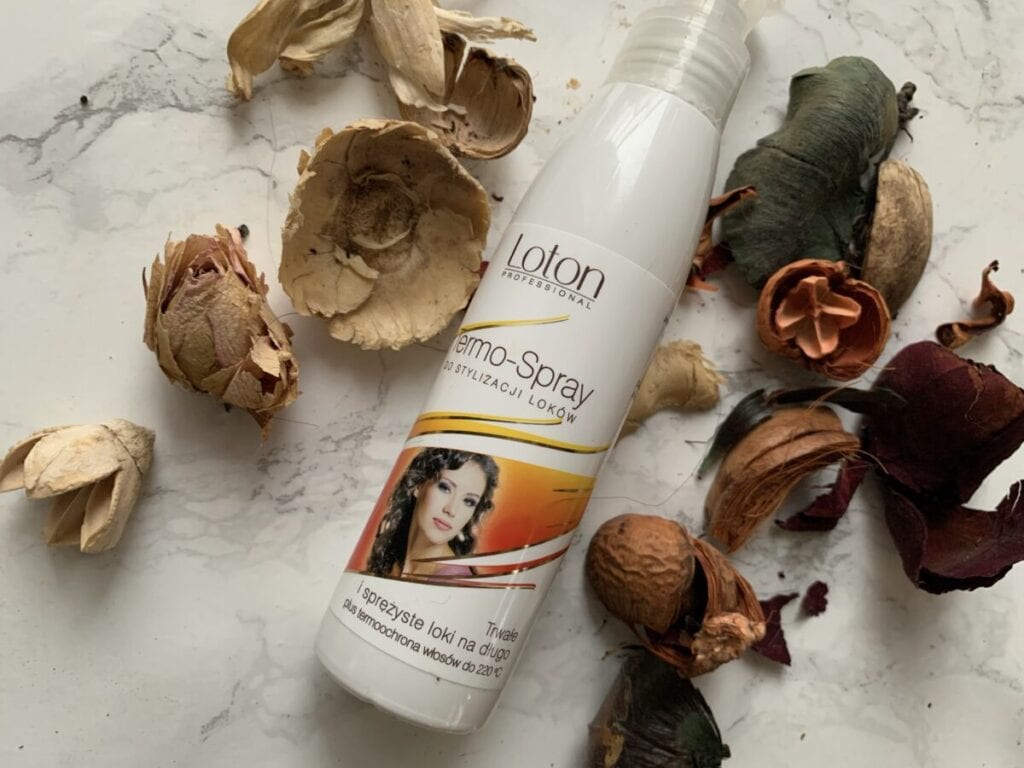 Lotion, thermo-spray for styling curls, heat protection mist