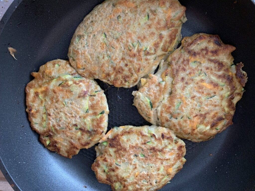 Recipe for crispy courgette pancakes