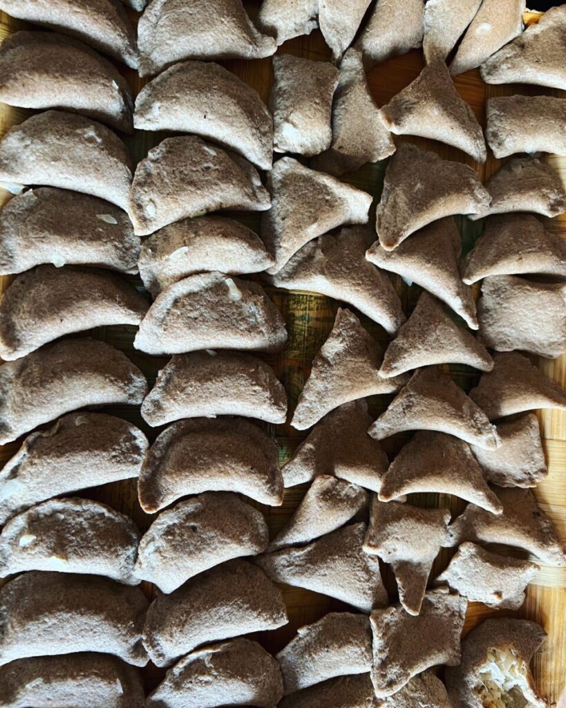 Recipe for keto dumplings made of linseed flour