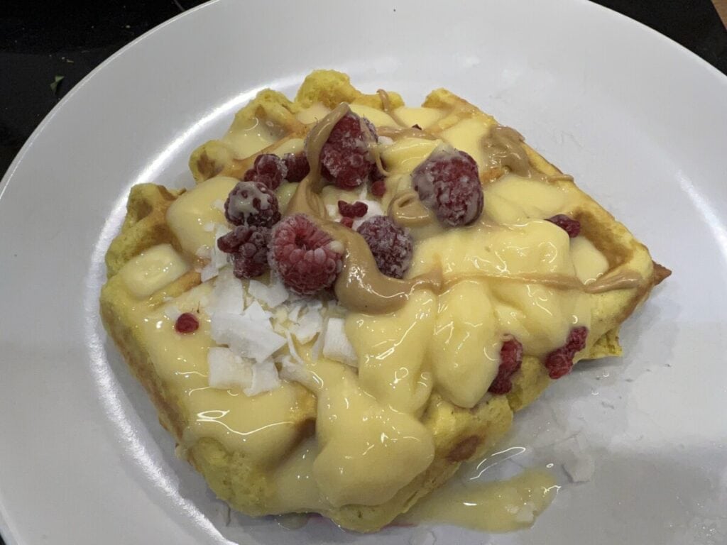 Keto sweet waffles made of lupine flour, quick and delicious